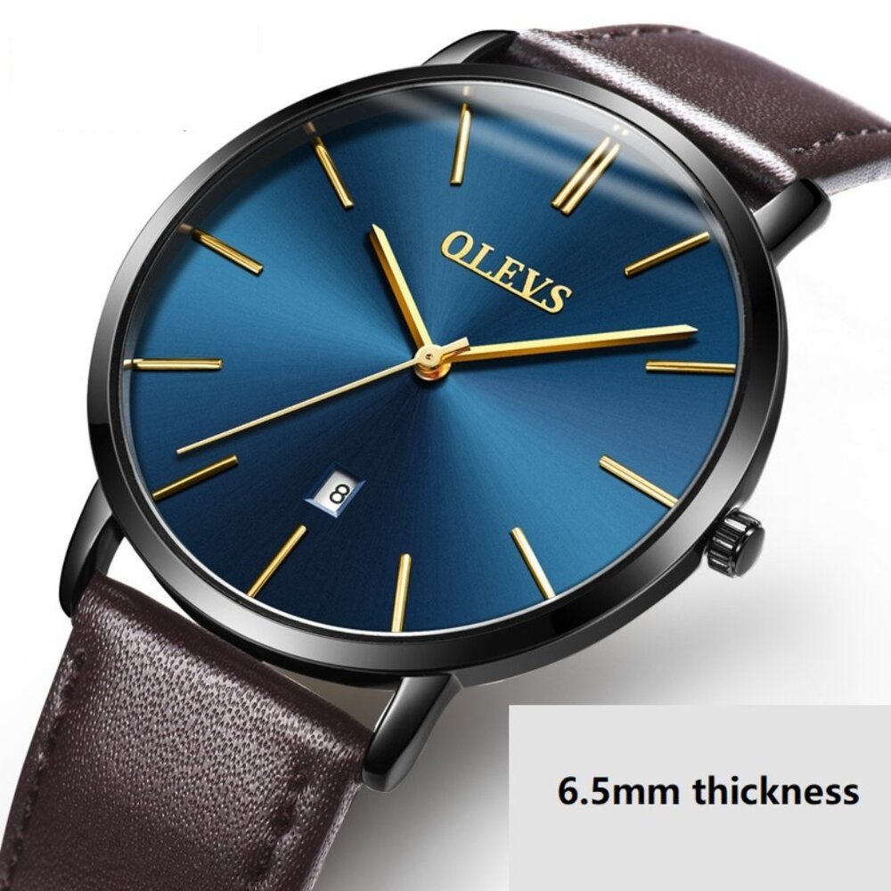 2-14 Olevs Men's Classic Casual Thin & Light Watch